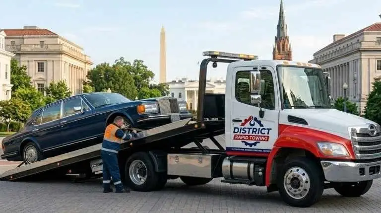 24/7 emergency towing service in Washington DC — District Rapid Towing