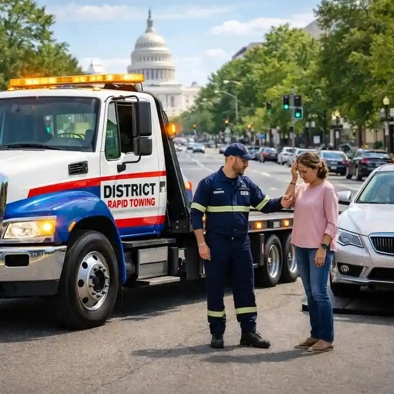 Professional towing team at District Rapid Towing Washington DC
